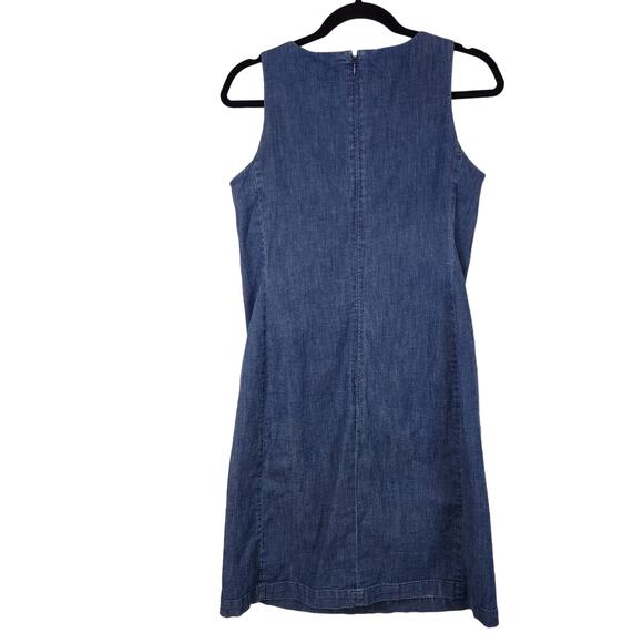 Anne Klein Dress Womens Size 4 Sleeveless Chambray Pockets - Picture 6 of 13